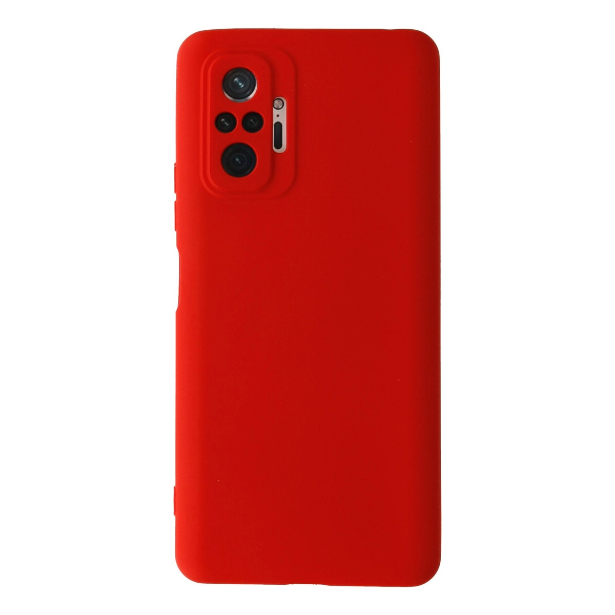 NEWFACE Xiaomi Redmi Note 10 Pro Uyumlu Nano İçi Kadife Silikon Telefon Kılıfı Kırmızı
