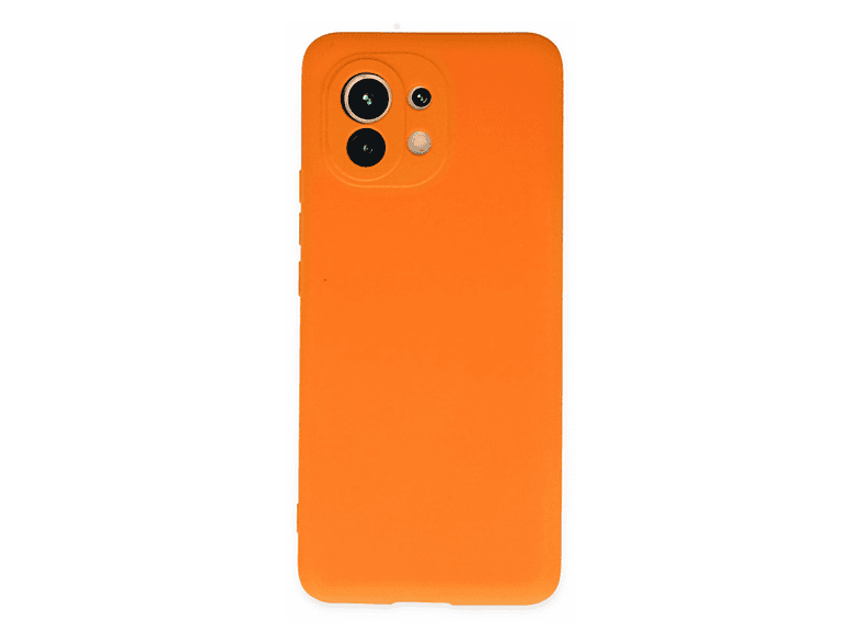 NEWFACE Xiaomi Mi 11 Uyumlu Nano İçi Kadife Silikon Telefon Kılıfı Turuncu