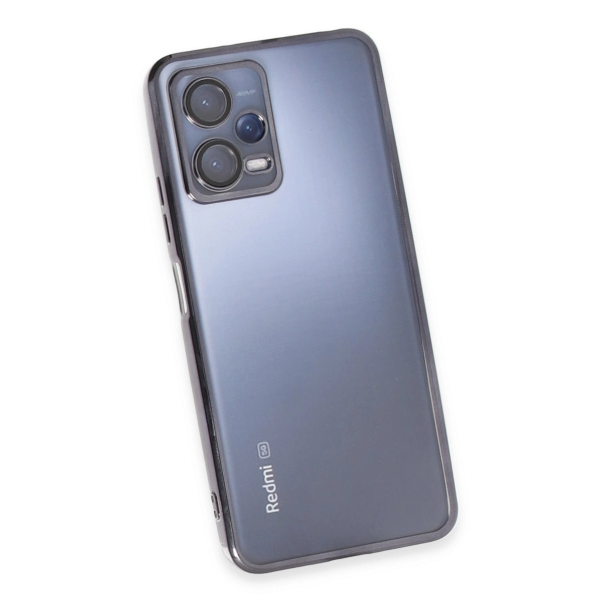 Kamera modülü ve Redmi logosu olan gri akıllı telefonun arkası.