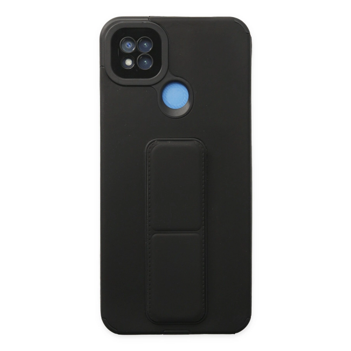 NEWFACE Xiaomi Redmi 9C Uyumlu Mega Standlı Silikon Telefon Kılıfı Siyah