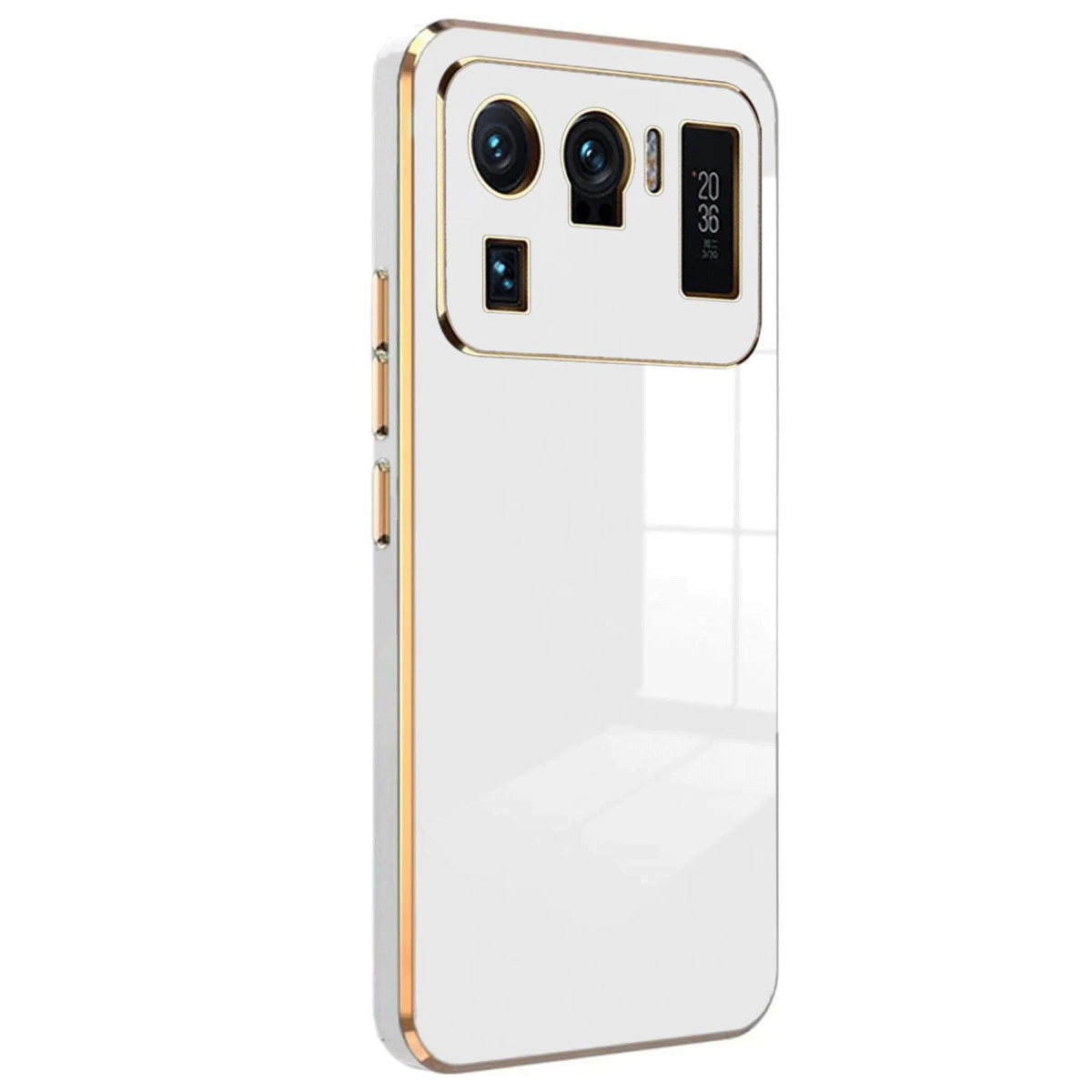 NEWFACE Xiaomi Mi 11 Ultra Uyumlu Volet Silikon Telefon Kılıfı Beyaz