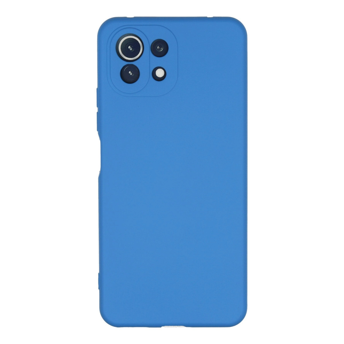 NEWFACE Xiaomi Mi 11 Lite Uyumlu Nano İçi Kadife Silikon Telefon Kılıfı Mavi