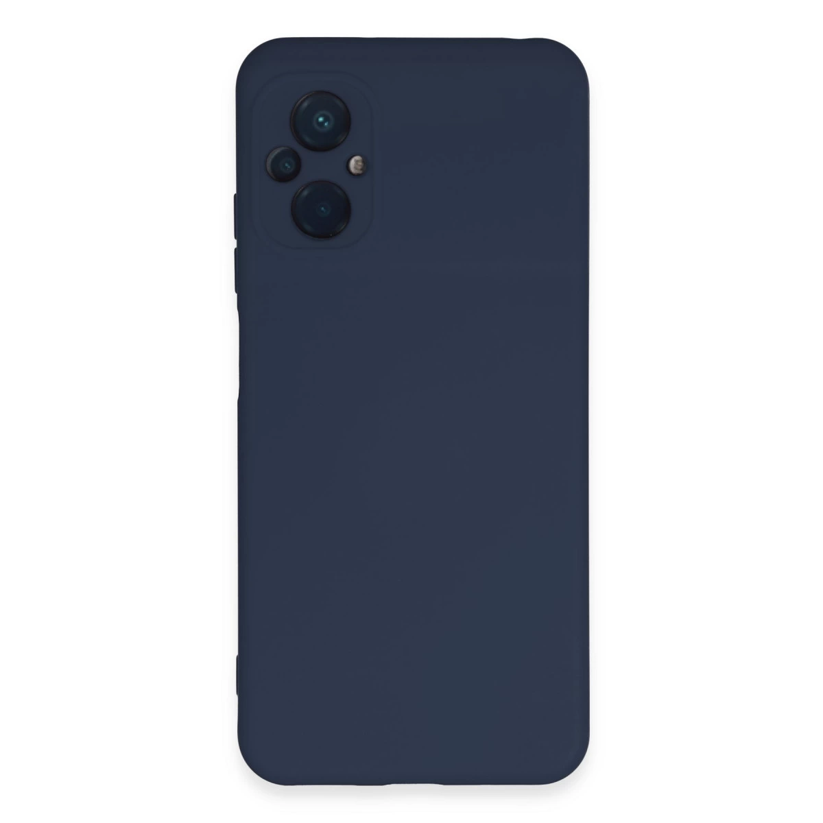 NEWFACE Xiaomi Poco M5 Uyumlu Nano İçi Kadife Silikon Telefon Kılıfı Lacivert