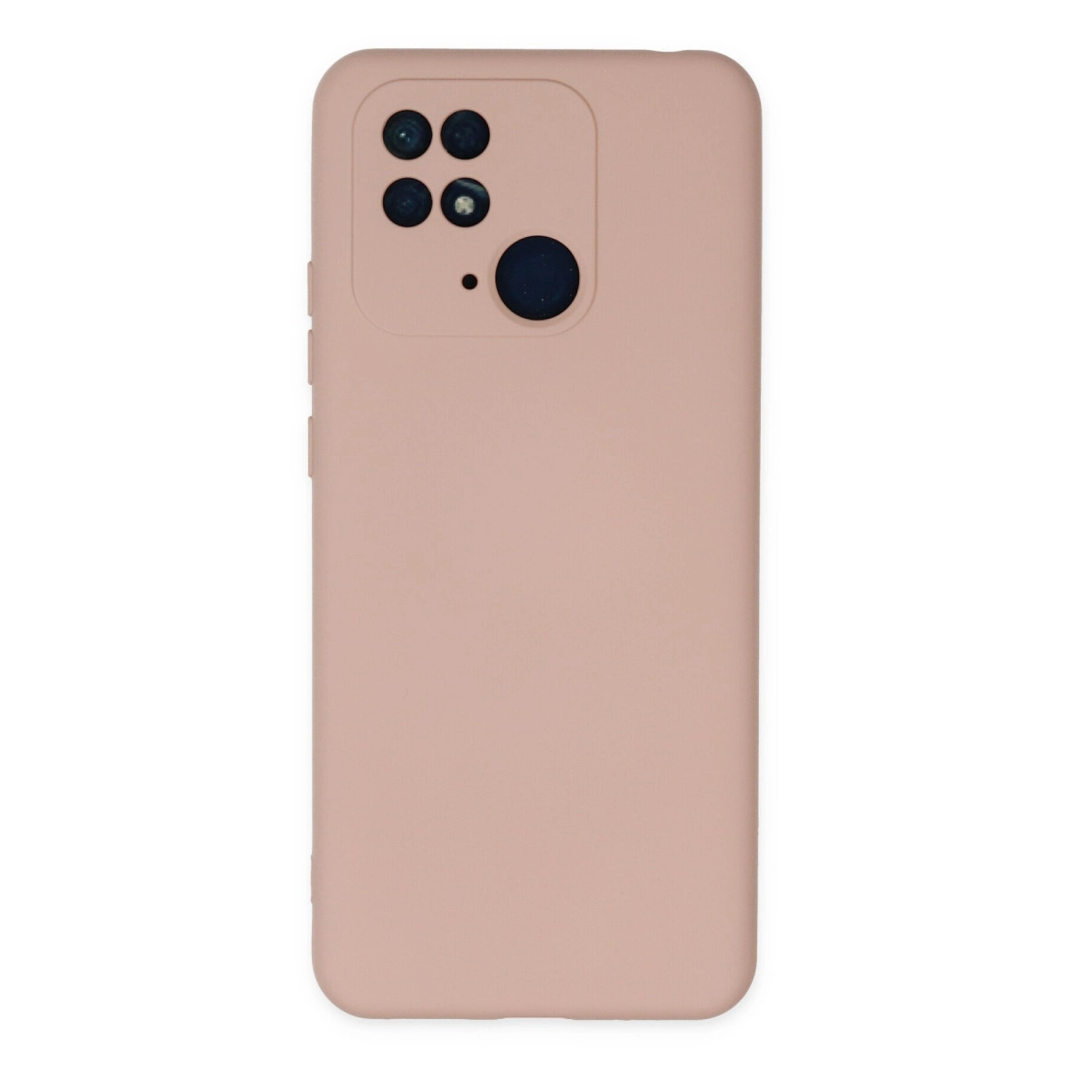 NEWFACE Xiaomi Redmi 10C Uyumlu Nano İçi Kadife Silikon Telefon Kılıfı Pudra
