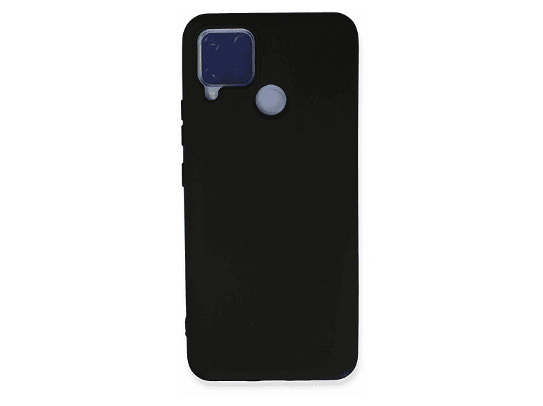 NEWFACE Realme C15 Uyumlu Nano İçi Kadife Silikon Telefon Kılıfı Siyah