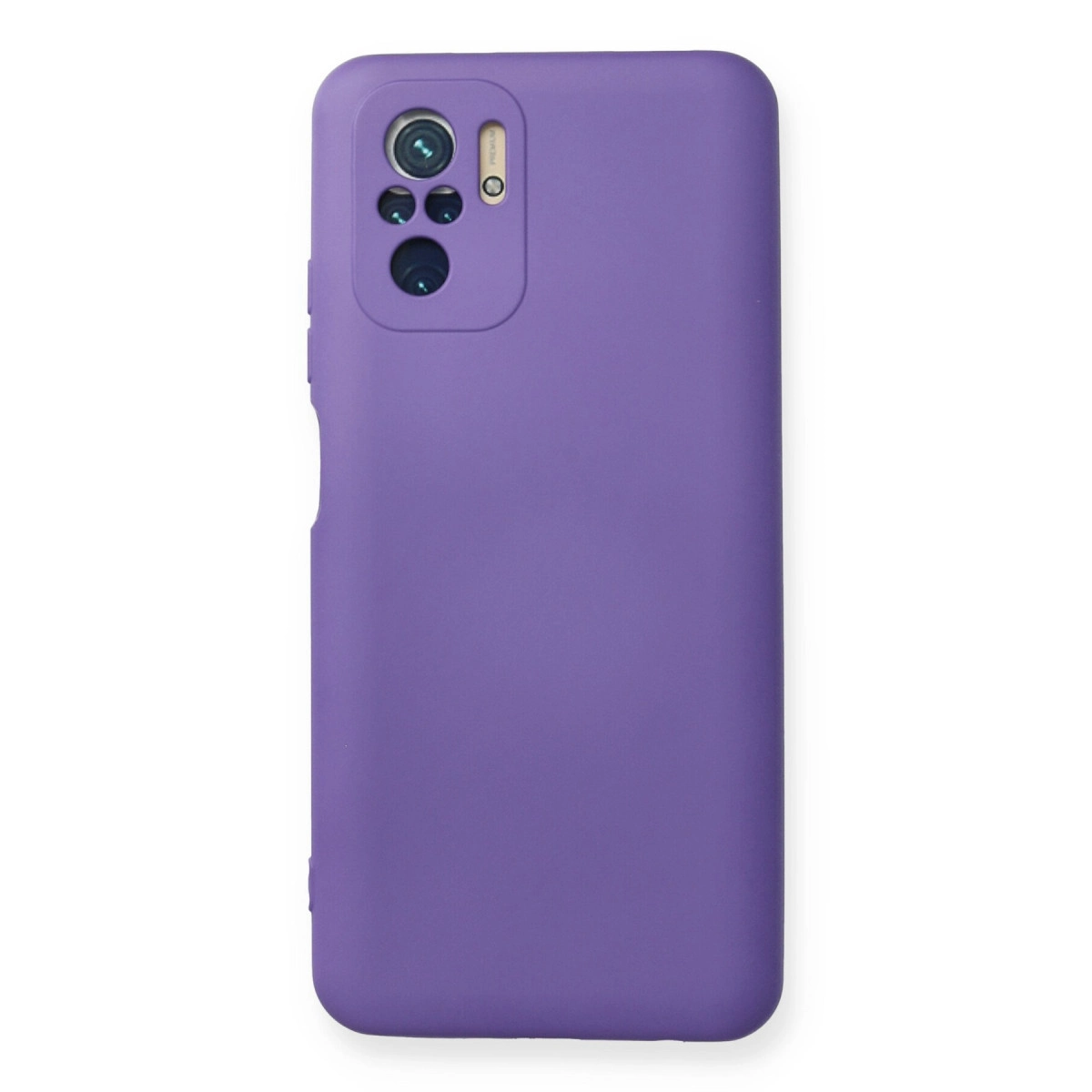 NEWFACE Xiaomi Redmi Note 10 Uyumlu Nano İçi Kadife Silikon Telefon Kılıfı Mor