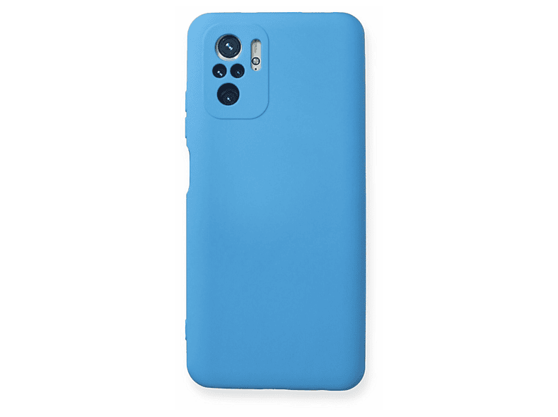 NEWFACE Xiaomi Redmi Note 10 Uyumlu Nano İçi Kadife Silikon Telefon Kılıfı Mavi