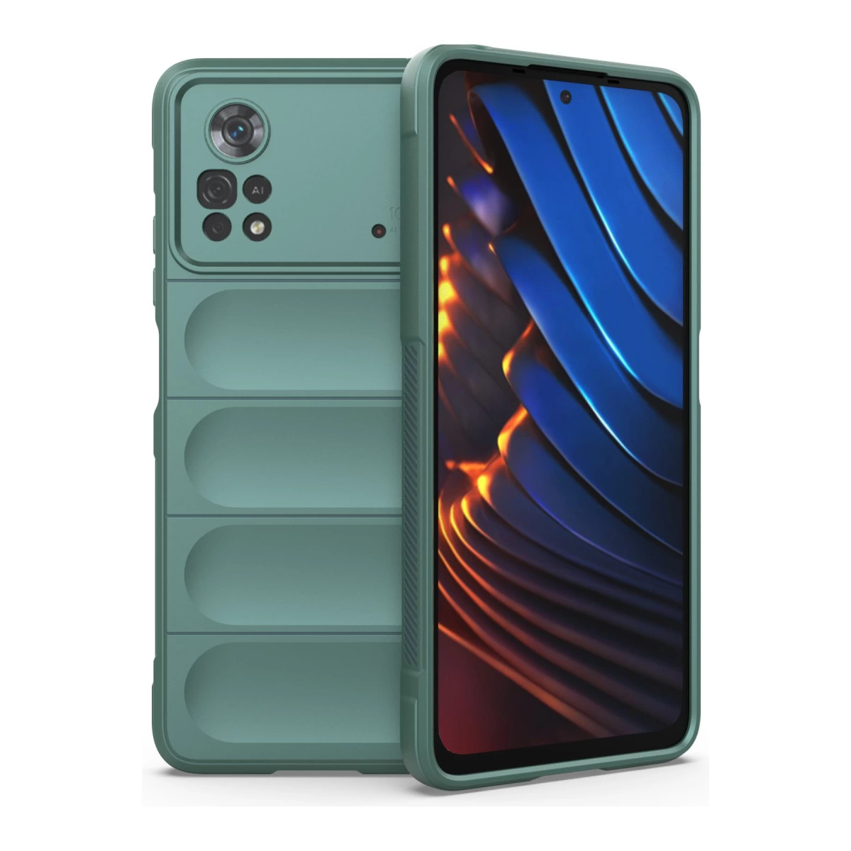 NEWFACE Xiaomi Poco X4 Pro 5G Uyumlu Optimum Silikon Telefon Kılıfı Koyu Yeşil