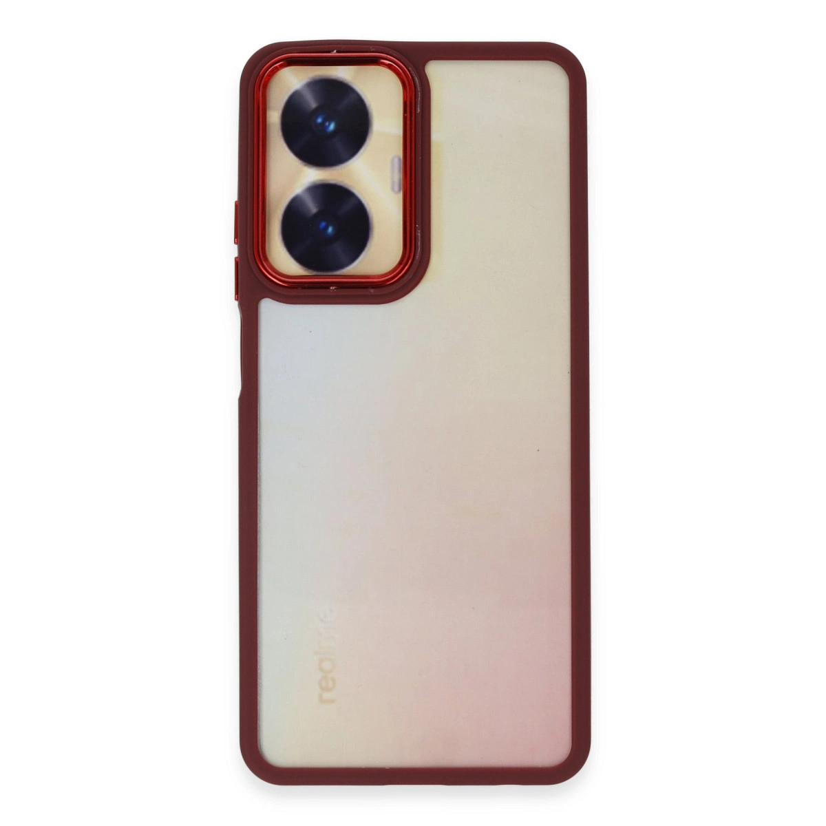 NEWFACE Realme C55 Uyumlu Dora Kapak Telefon Kılıfı Kırmızı