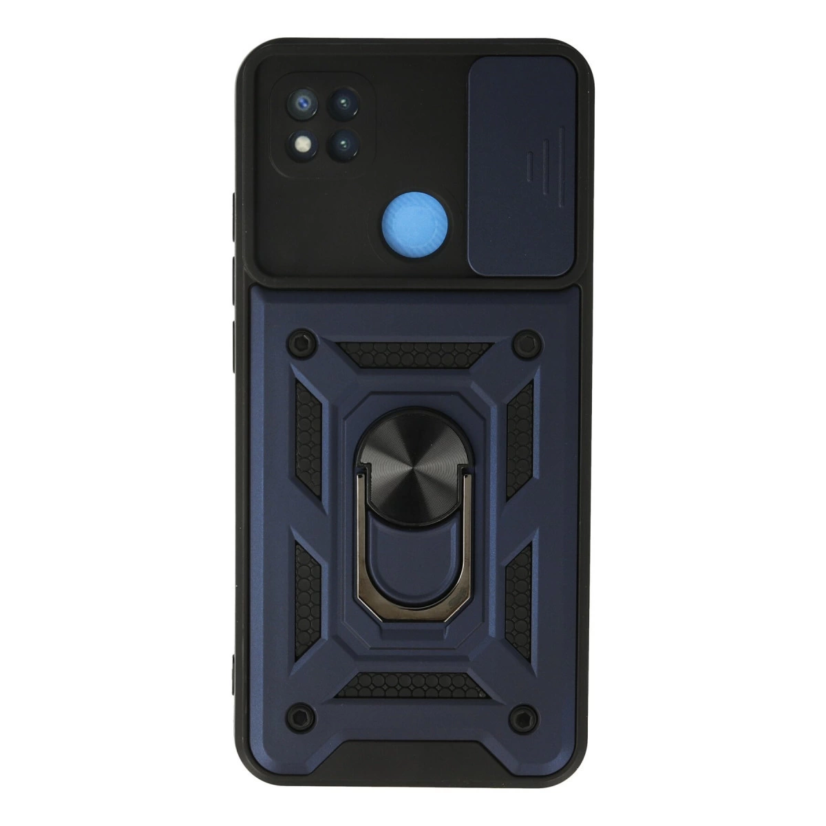 NEWFACE Xiaomi Redmi 9c Uyumlu Pars Lens Yüzüklü Silikon Telefon Kılıfı Lacivert