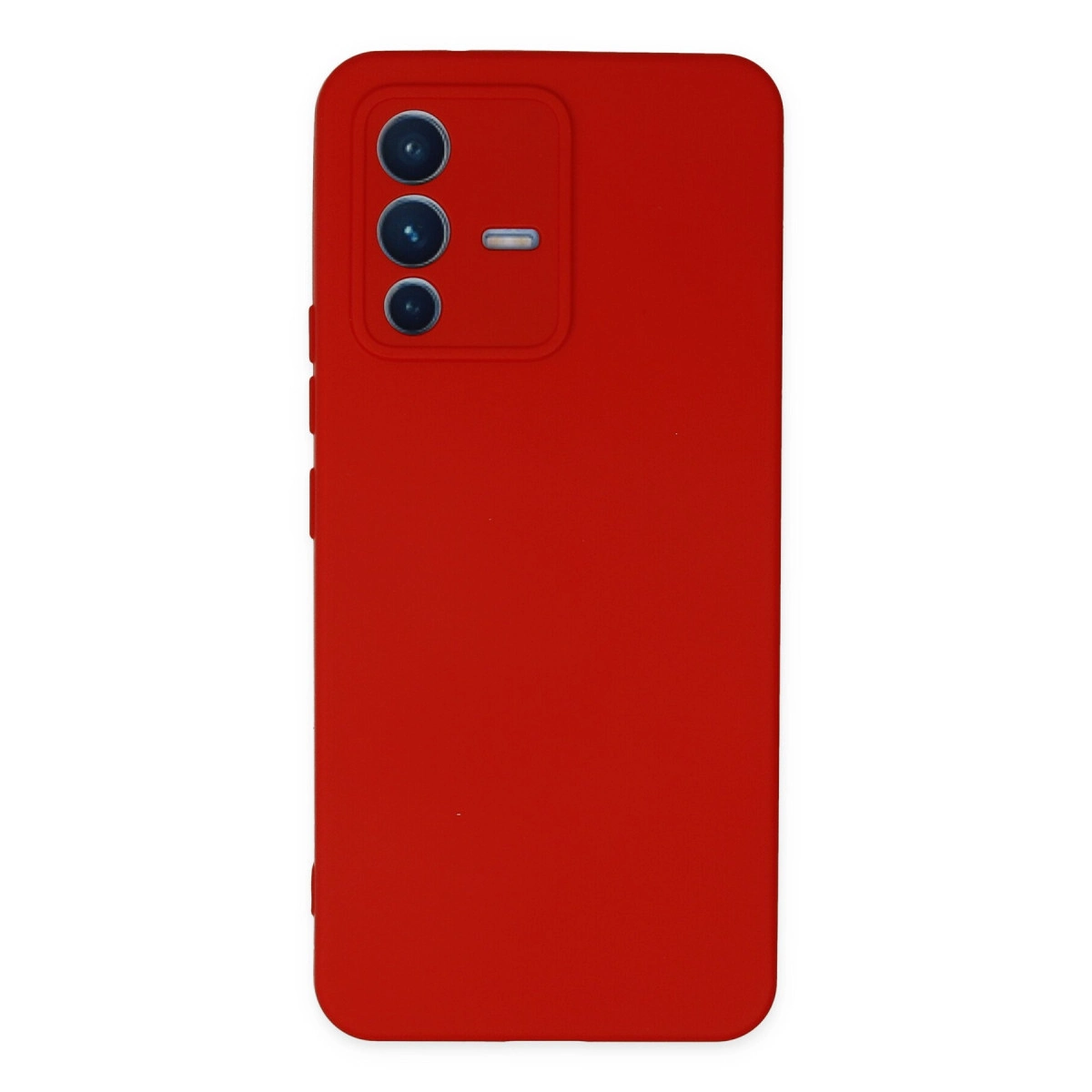 NEWFACE Vivo V23 5G Uyumlu Nano İçi Kadife Silikon Telefon Kılıfı Kırmızı