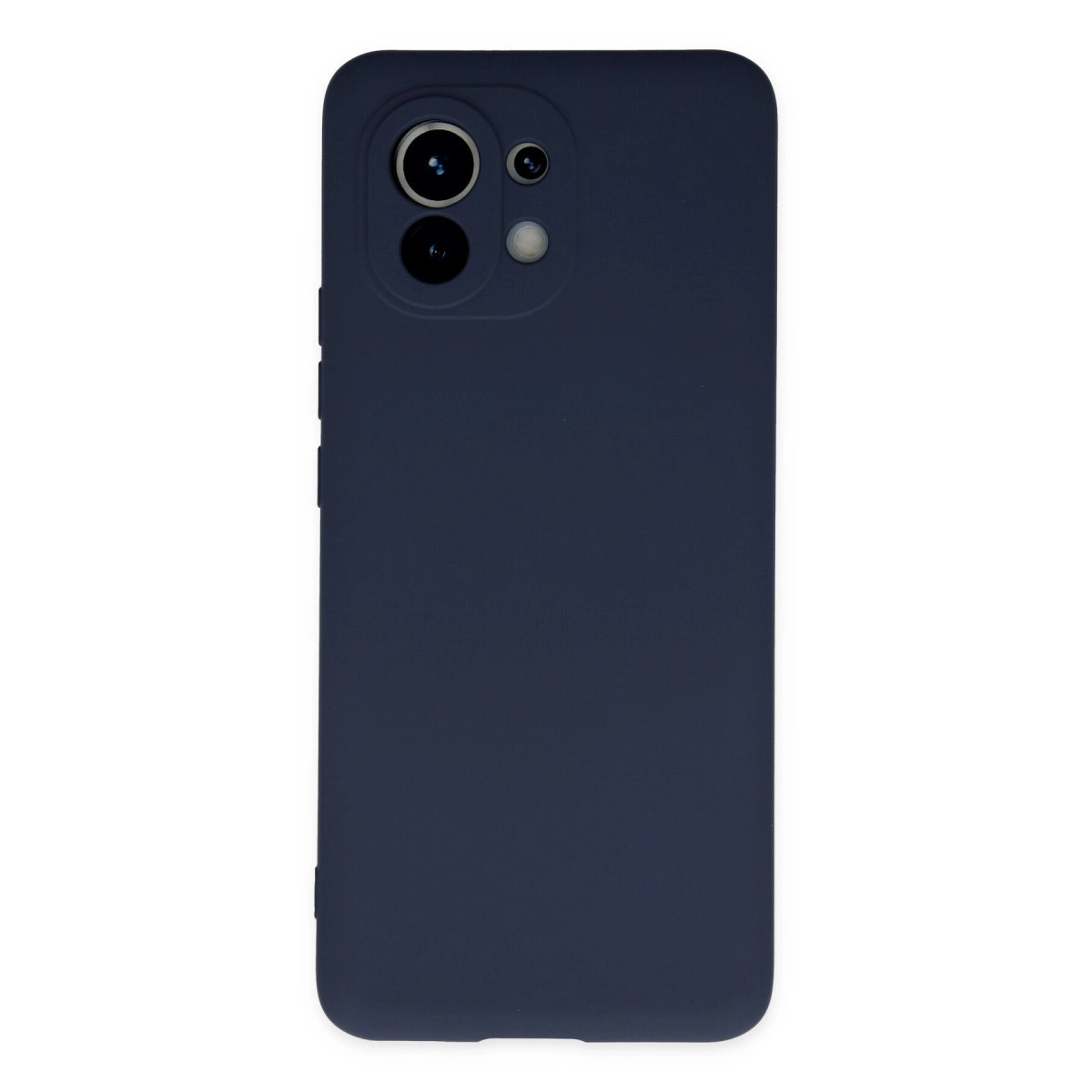 NEWFACE Xiaomi Mi 11 Uyumlu Nano İçi Kadife Silikon Telefon Kılıfı Lacivert