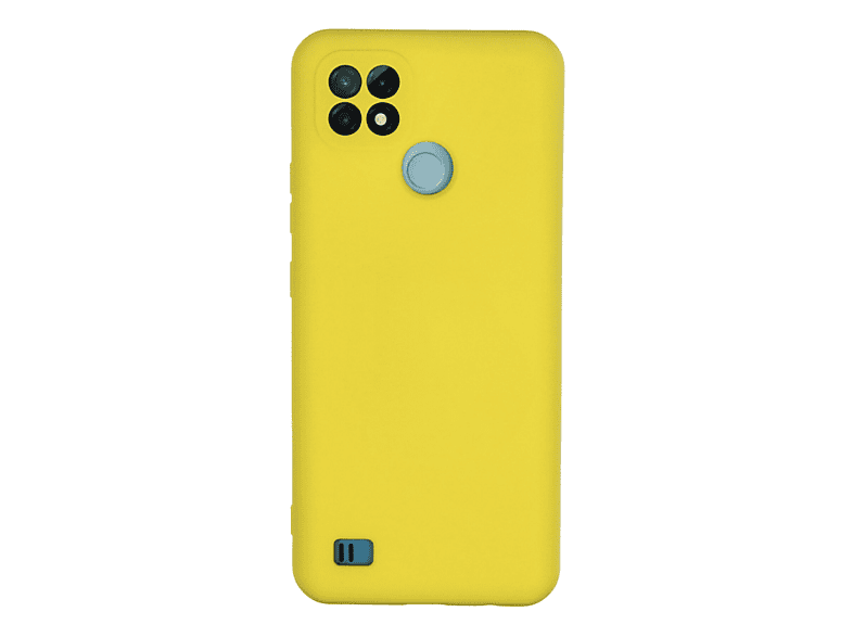 NEWFACE Realme C21 Uyumlu Nano İçi Kadife Silikon Telefon Kılıfı Sarı
