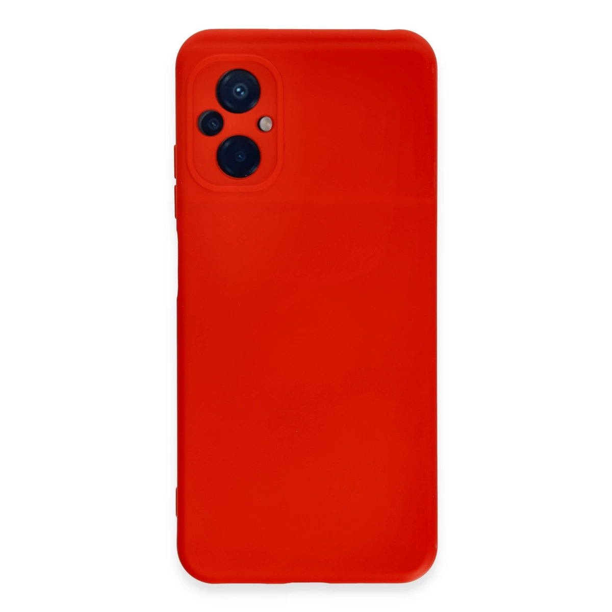 NEWFACE Xiaomi Poco M5 Uyumlu Nano İçi Kadife Silikon Telefon Kılıfı Kırmızı