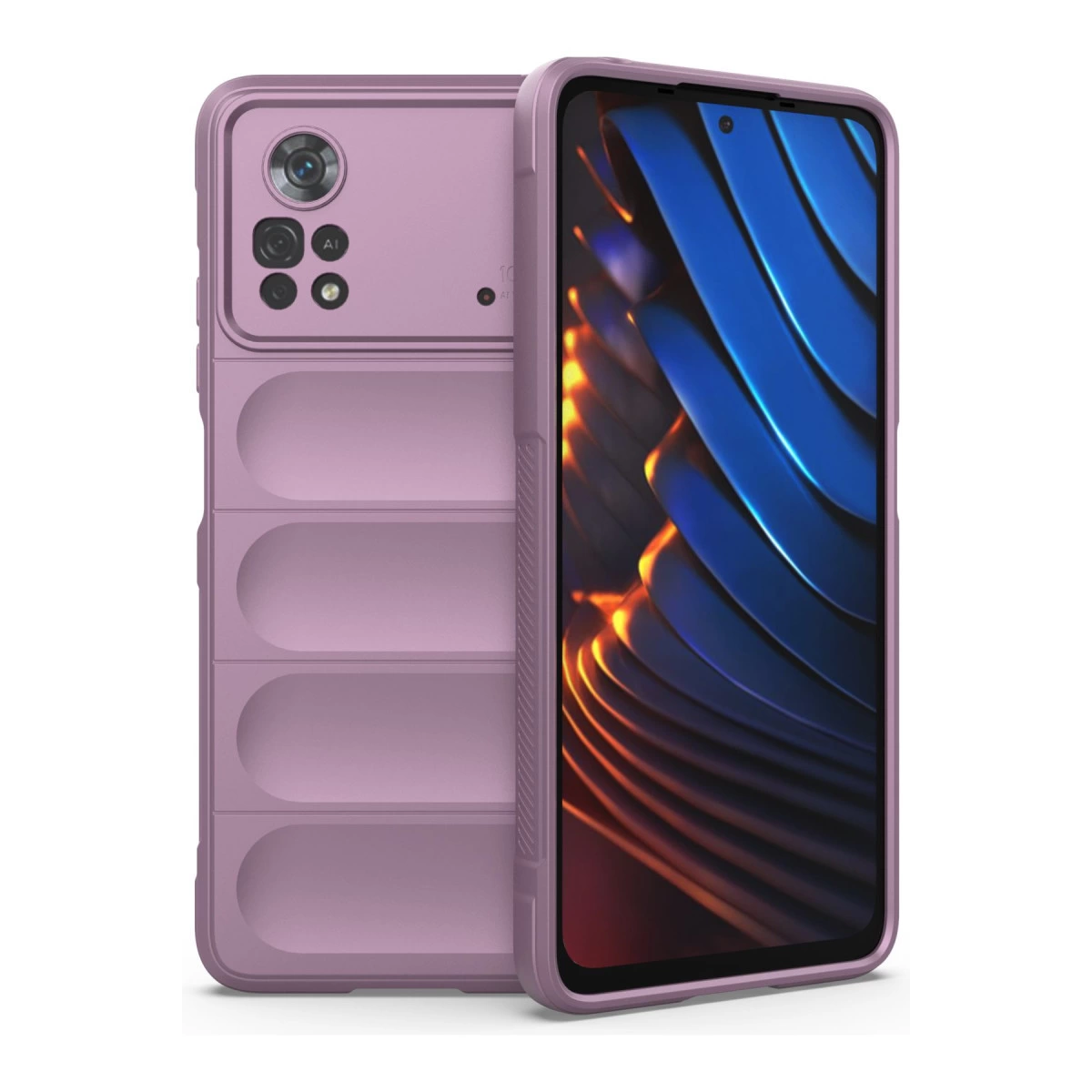 NEWFACE Xiaomi Poco X4 Pro 5G Uyumlu Optimum Silikon Telefon Kılıfı Mor
