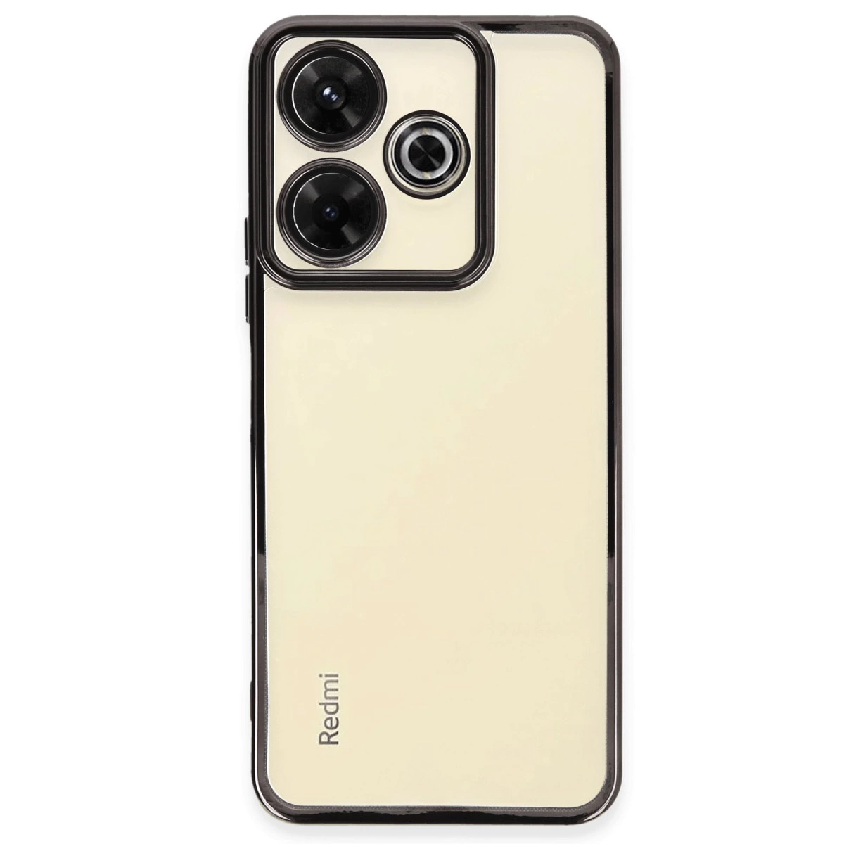 NEWFACE Xiaomi Redmi 13 4G Uyumlu Kamera Korumalı Lensli Silikon Telefon Kılıfı Siyah