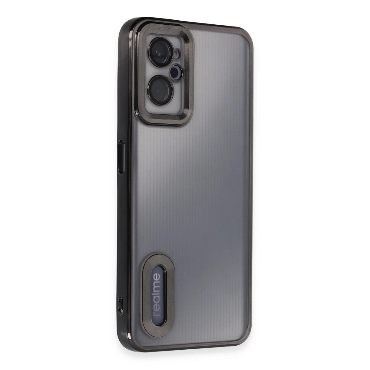 NEWFACE Realme 9i 4G Uyumlu Slot Silikon Telefon Kılıfı Siyah