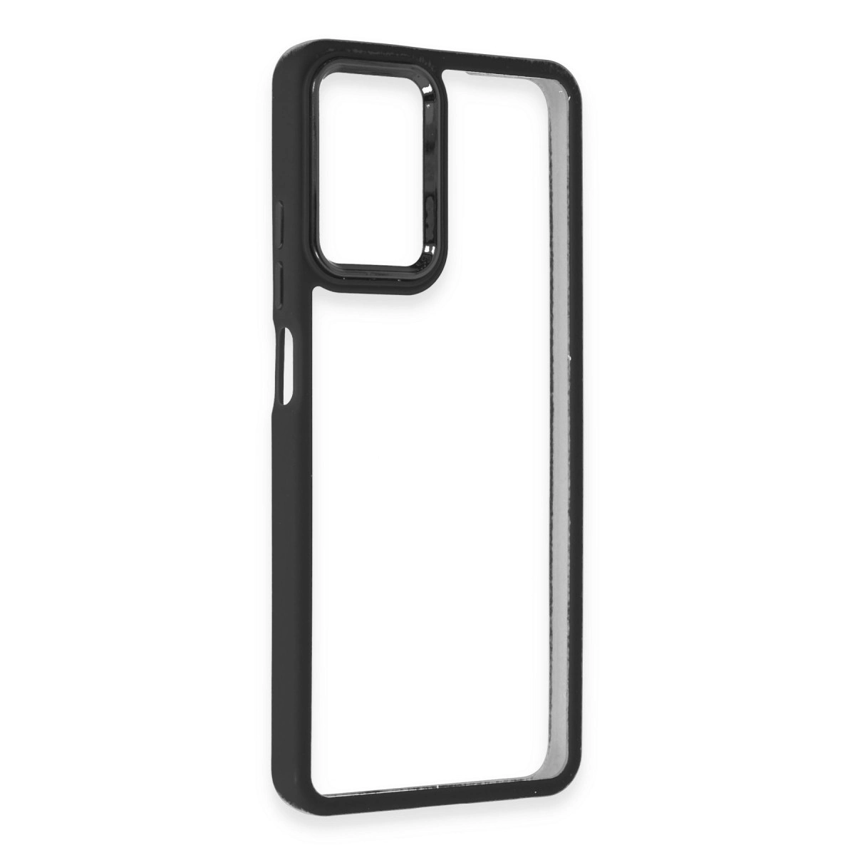 Kamera kesimli akıllı telefon için siyah çerçeve.