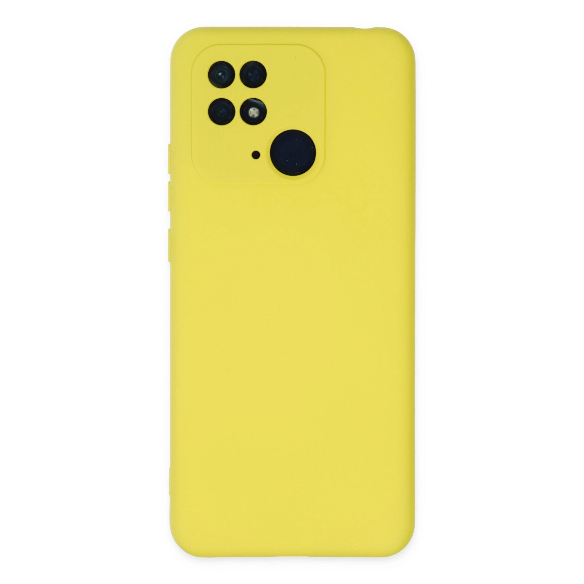 NEWFACE Xiaomi Redmi 10C Uyumlu Nano İçi Kadife Silikon Telefon Kılıfı Sarı