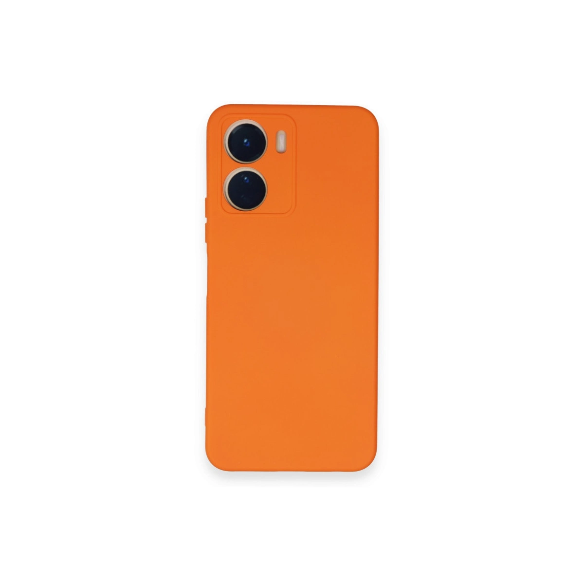NEWFACE Vivo Y16 Uyumlu Nano İçi Kadife Silikon Telefon Kılıfı Turuncu