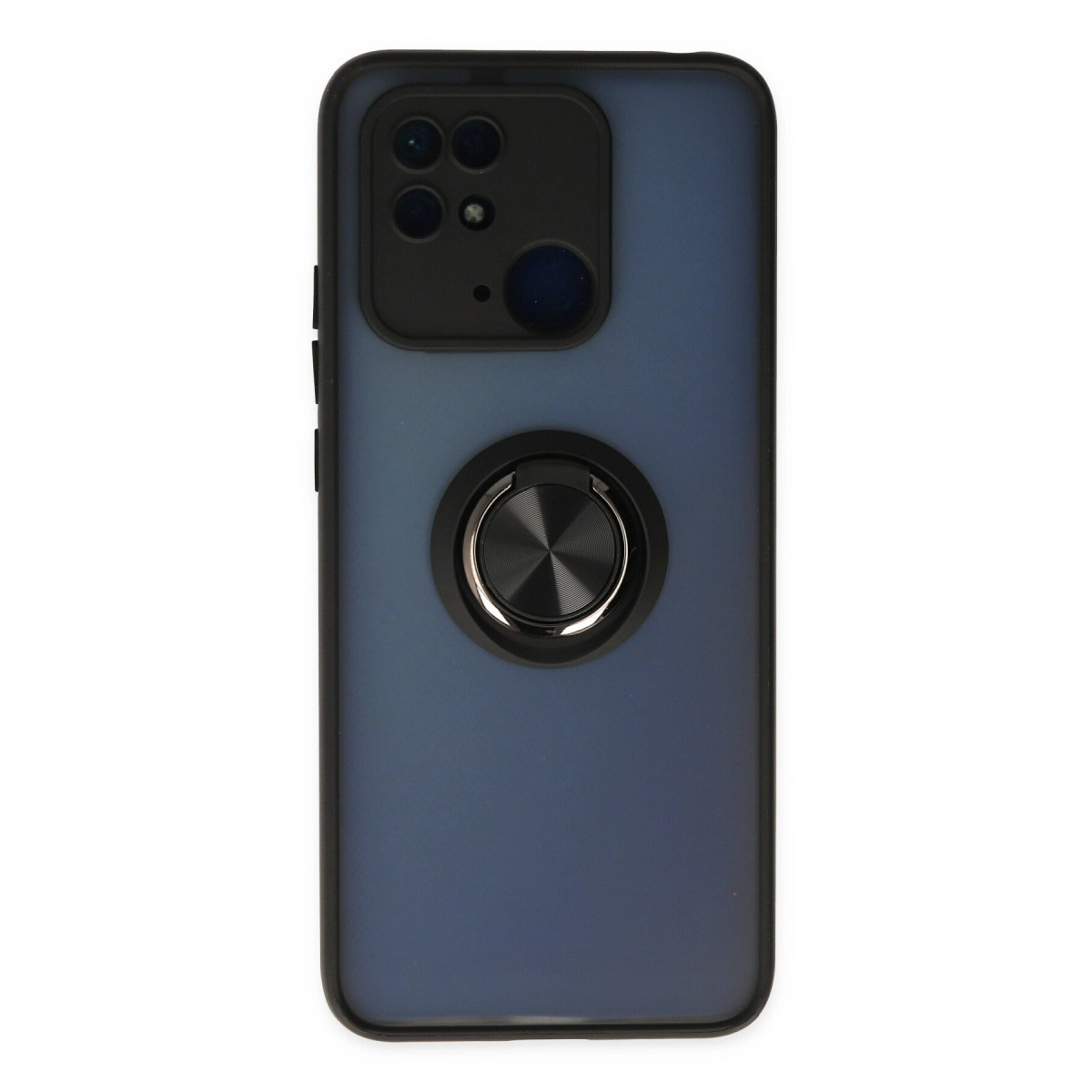 NEWFACE Xiaomi Poco C40 Uyumlu Montreal Yüzüklü Silikon Kapak Telefon Kılıfı Siyah