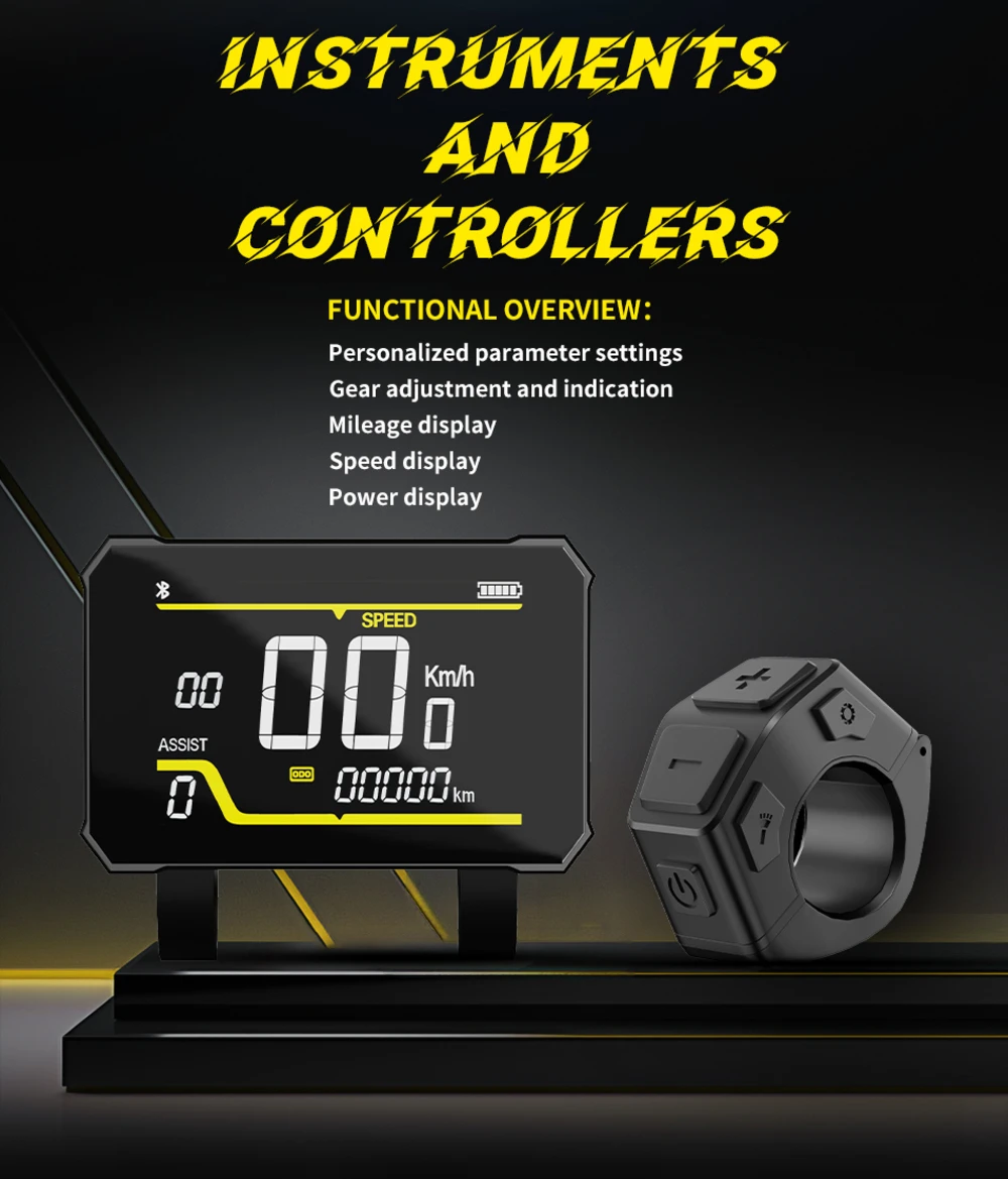 Display per e-bike e controller dell'acceleratore a pollice.