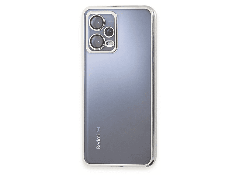 NEWFACE Xiaomi Redmi Note 12 5G Uyumlu Kamera Korumalı Lensli Silikon Telefon Kılıfı Gümüş