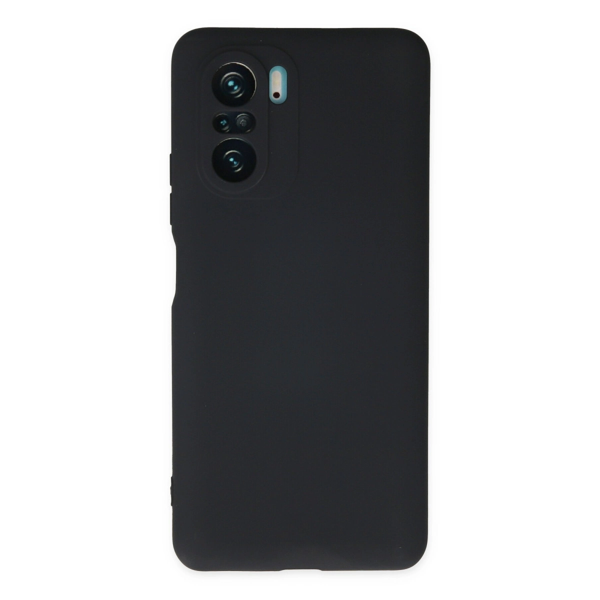 Kamera lensleri ve flaşlı siyah telefon kılıfı.