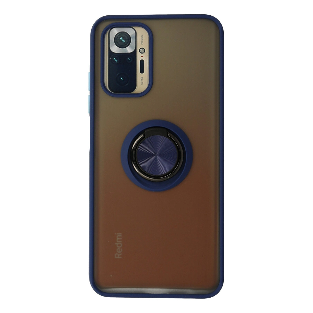 NEWFACE Xiaomi Redmi Note 10 Uyumlu Montreal Yüzüklü Silikon Kapak Telefon Kılıfı Lacivert