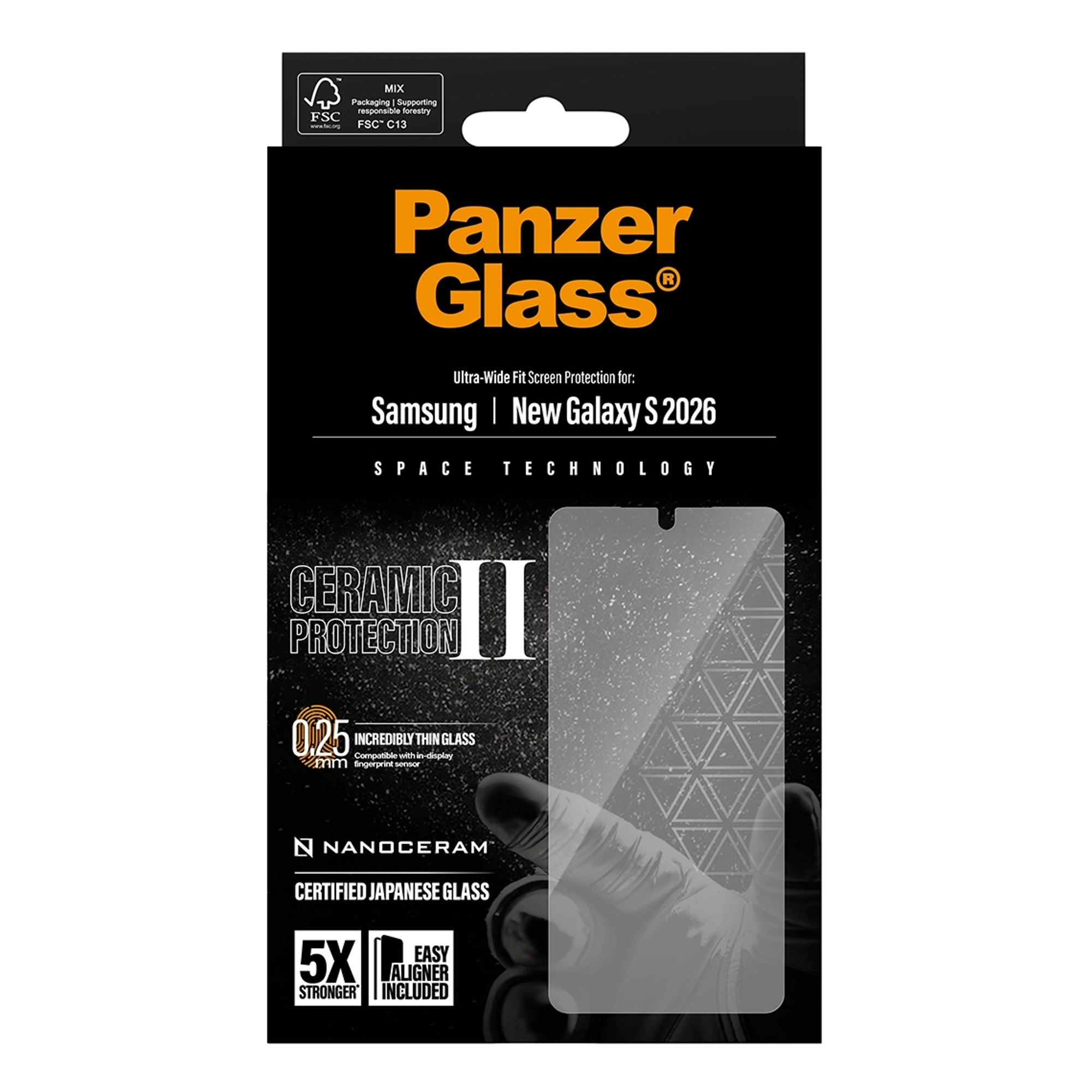 Emballage de protection d'écran Panzer Glass pour Samsung New Galaxy S 2026.