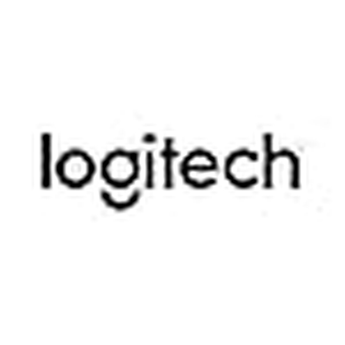 Logo Logitech in nero su sfondo bianco.
