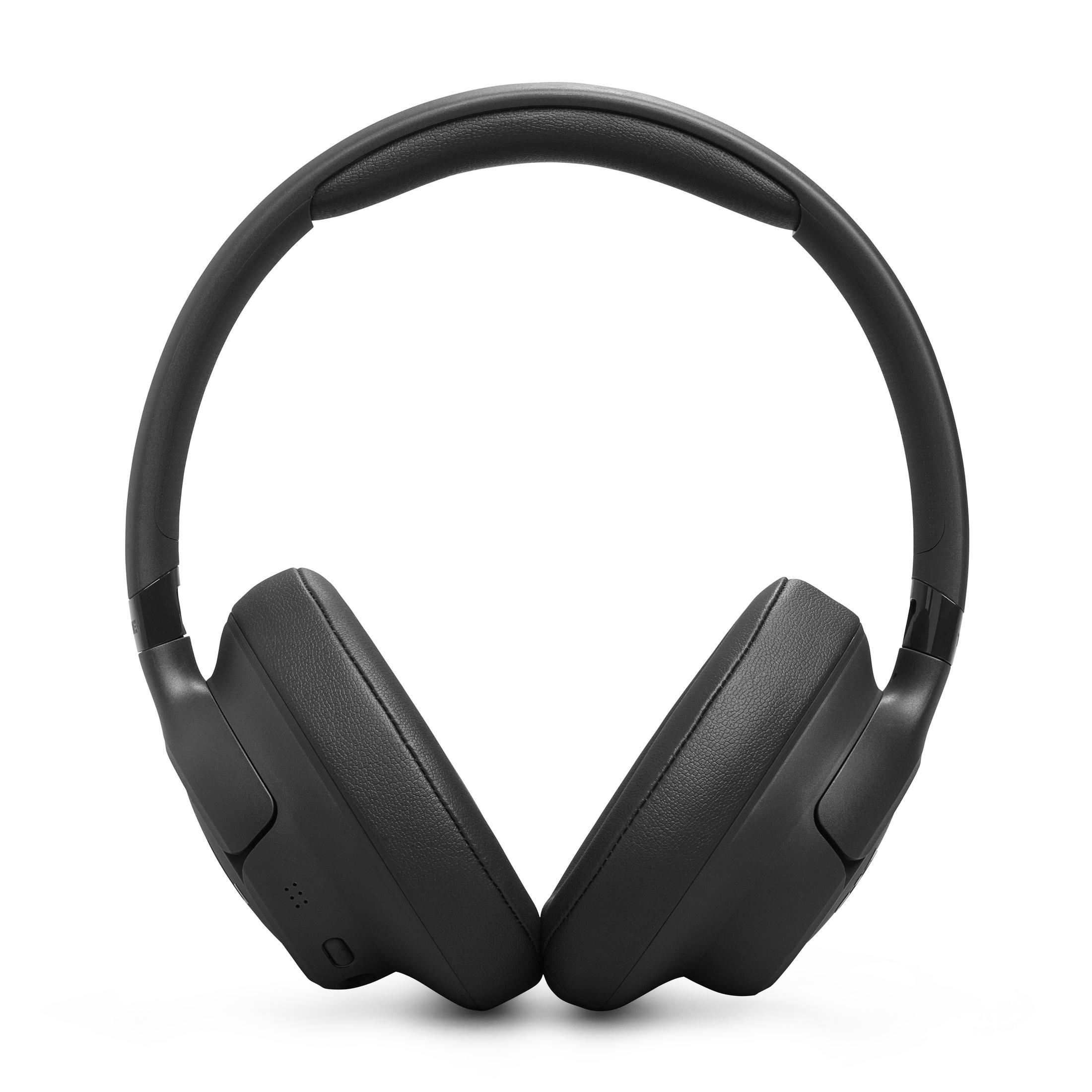 Cuffie nere over-ear con archetto e padiglioni imbottiti.