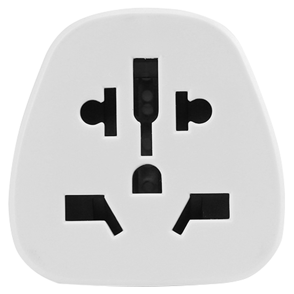 Biały adapter uniwersalny z wieloma gniazdami.
