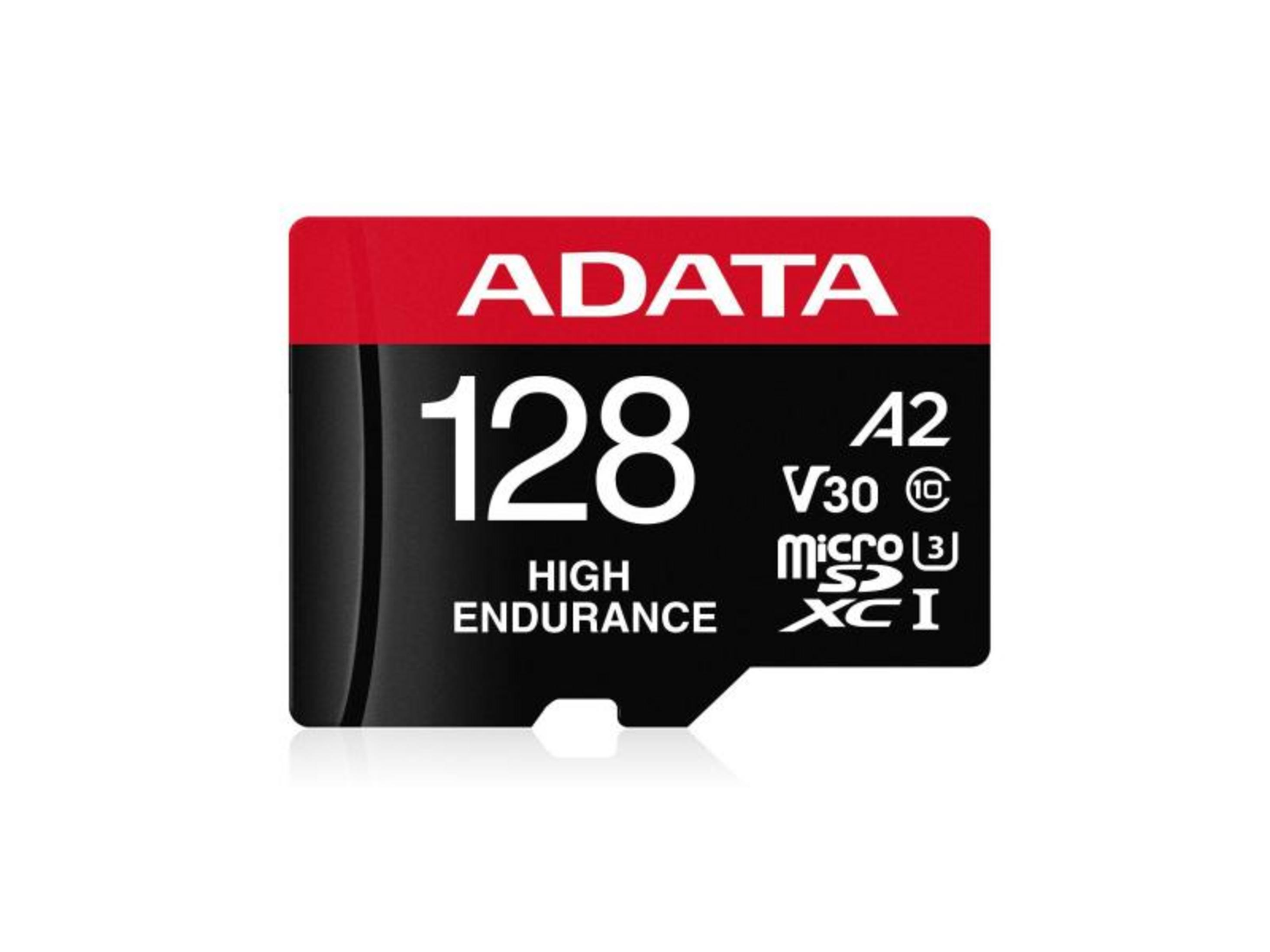 Karta ADATA 128GB MicroSDXC z logo A2, V30, High Endurance.