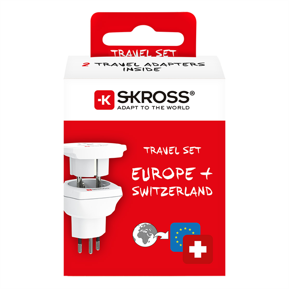 Set adattatore da viaggio SKROSS per Europa e Svizzera.