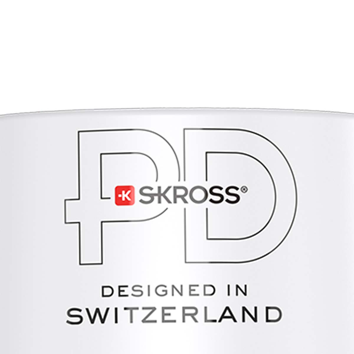 Logo SKROSS con testo 'DESIGNED IN SWITZERLAND'.