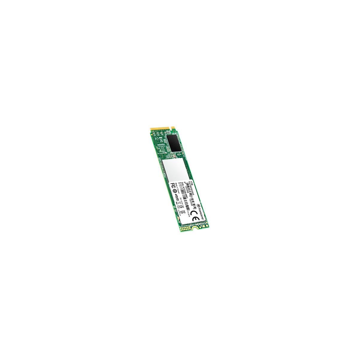 Green M.2 SSD with silver sticker and black chips, on a white background.