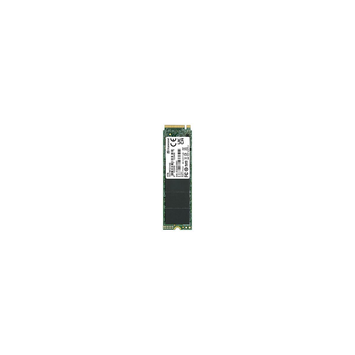 Un SSD NVMe M.2 argenté avec PCB noir et connecteurs dorés.