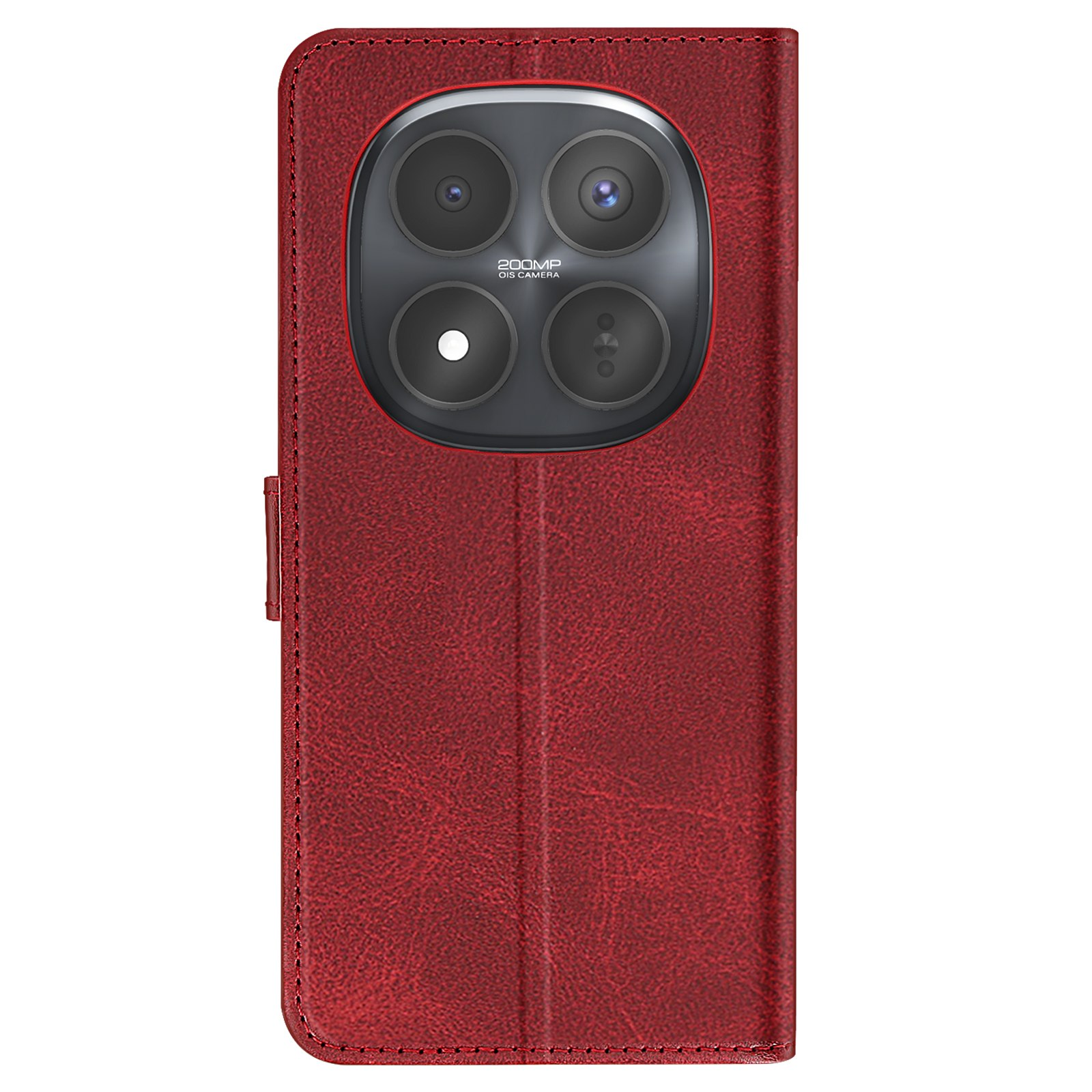 Custodia rossa per telefono con modulo fotocamera quadrato, 200MP OIS CAMERA.