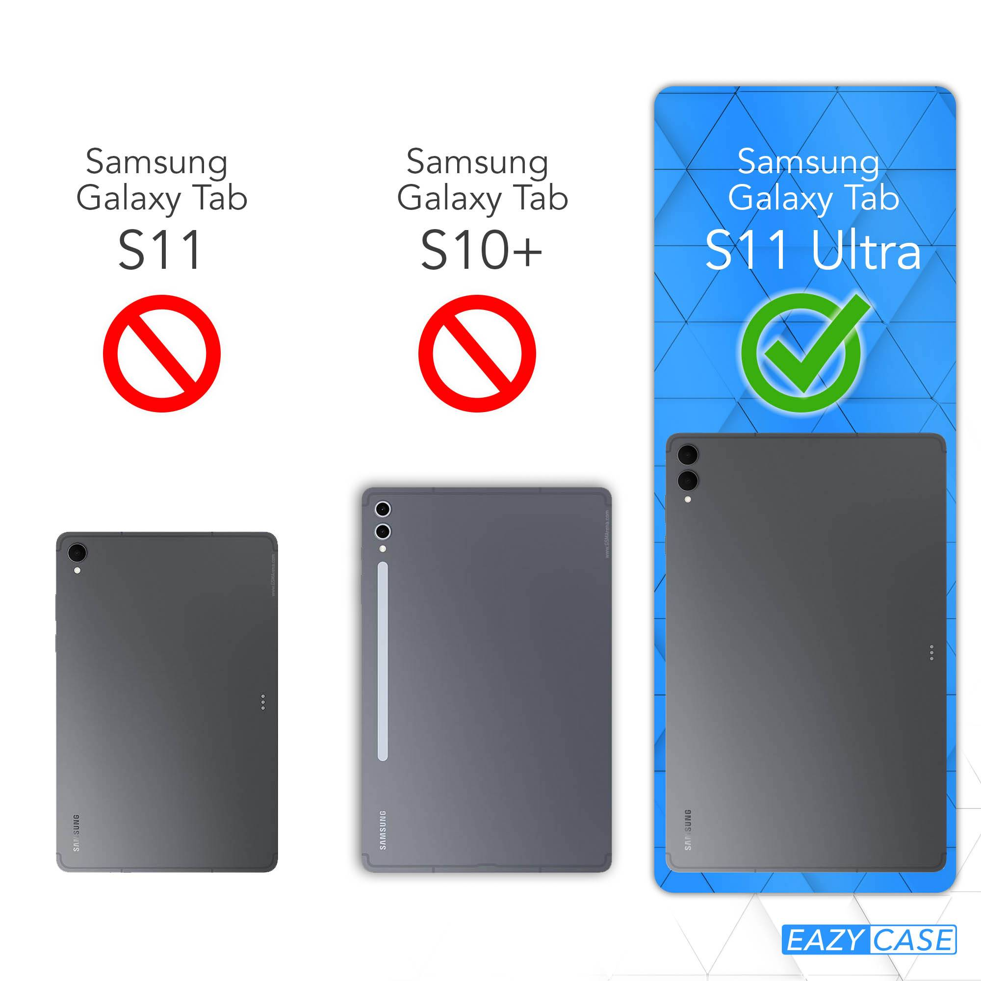 Drei Samsung Galaxy Tablets: S11 (verboten), S10+ (verboten), S11 Ultra (genehmigt).