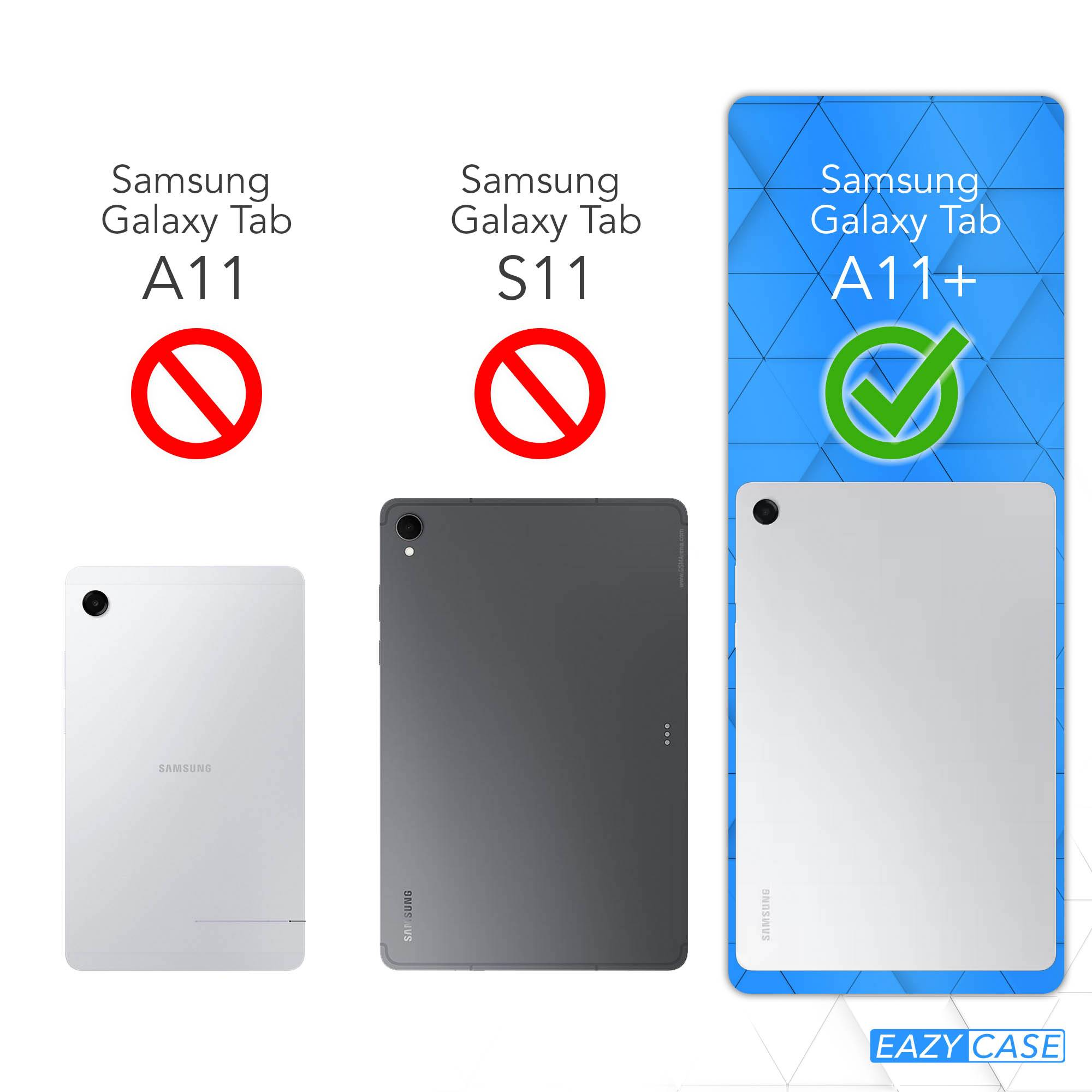 Drei Samsung Galaxy Tabs: A11, S11 und A11+. A11 und S11 mit rotem Verbotsschild.