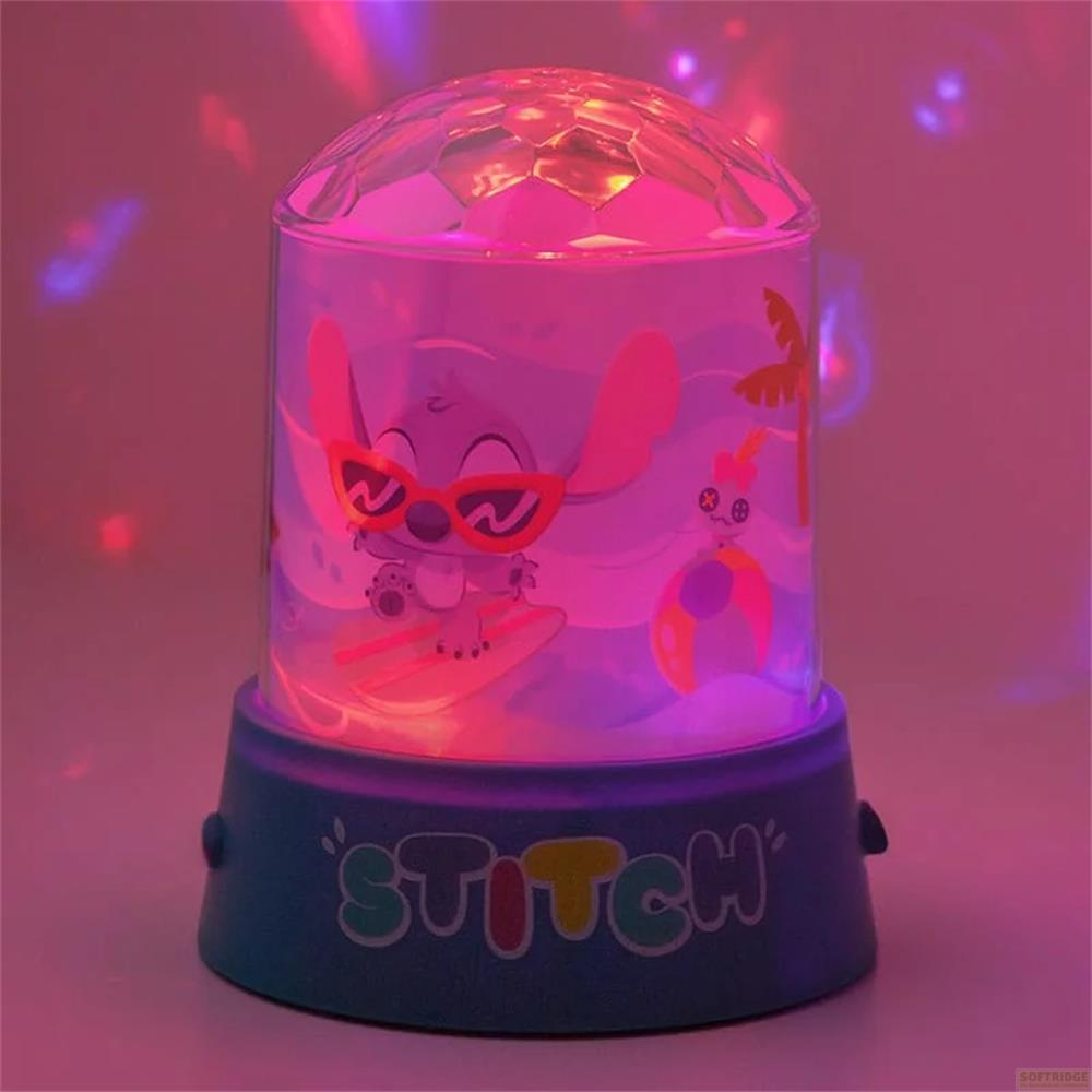 Lampka nocna Stitch z motywem Lilo & Stitch i kolorowymi światłami.