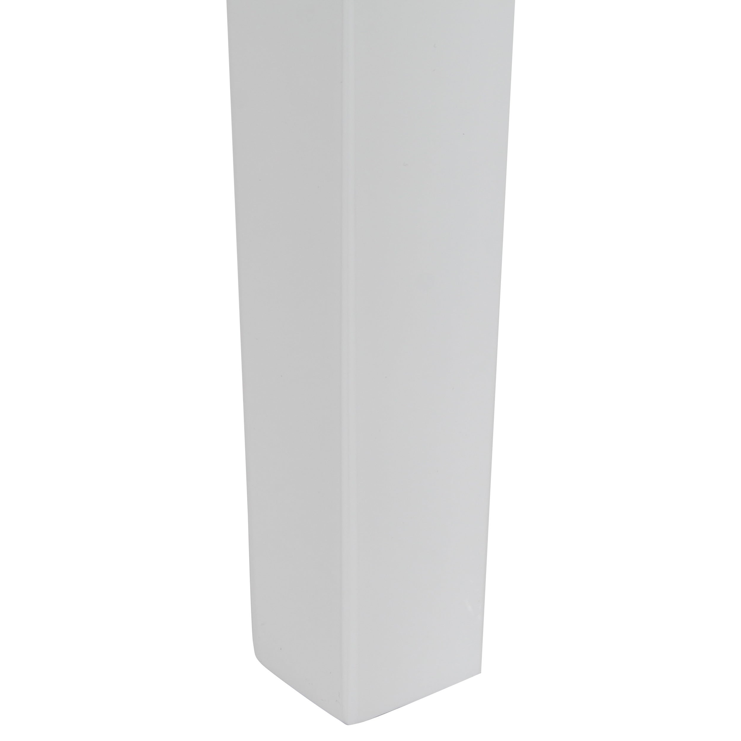 A white, rectangular base with smooth surfaces, isolated on a white background.