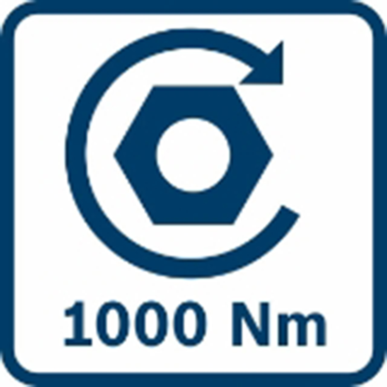 Symbol momentu obrotowego 1000 Nm z nakrętką i strzałką