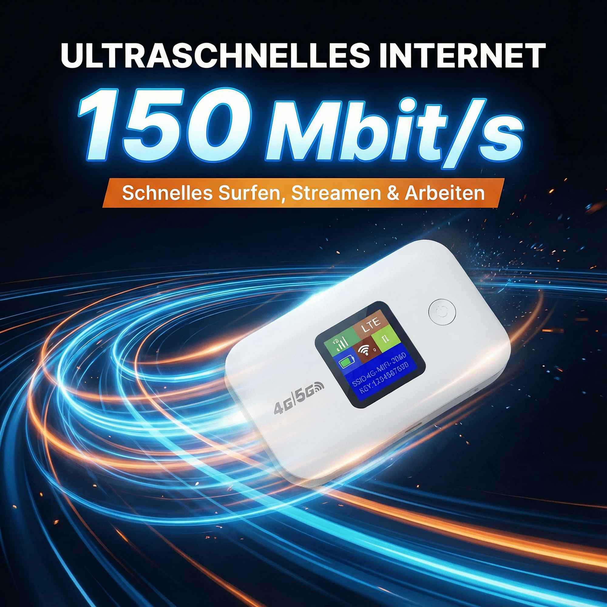 Ein weißer 4G/5G-Mobile-Hotspot mit 