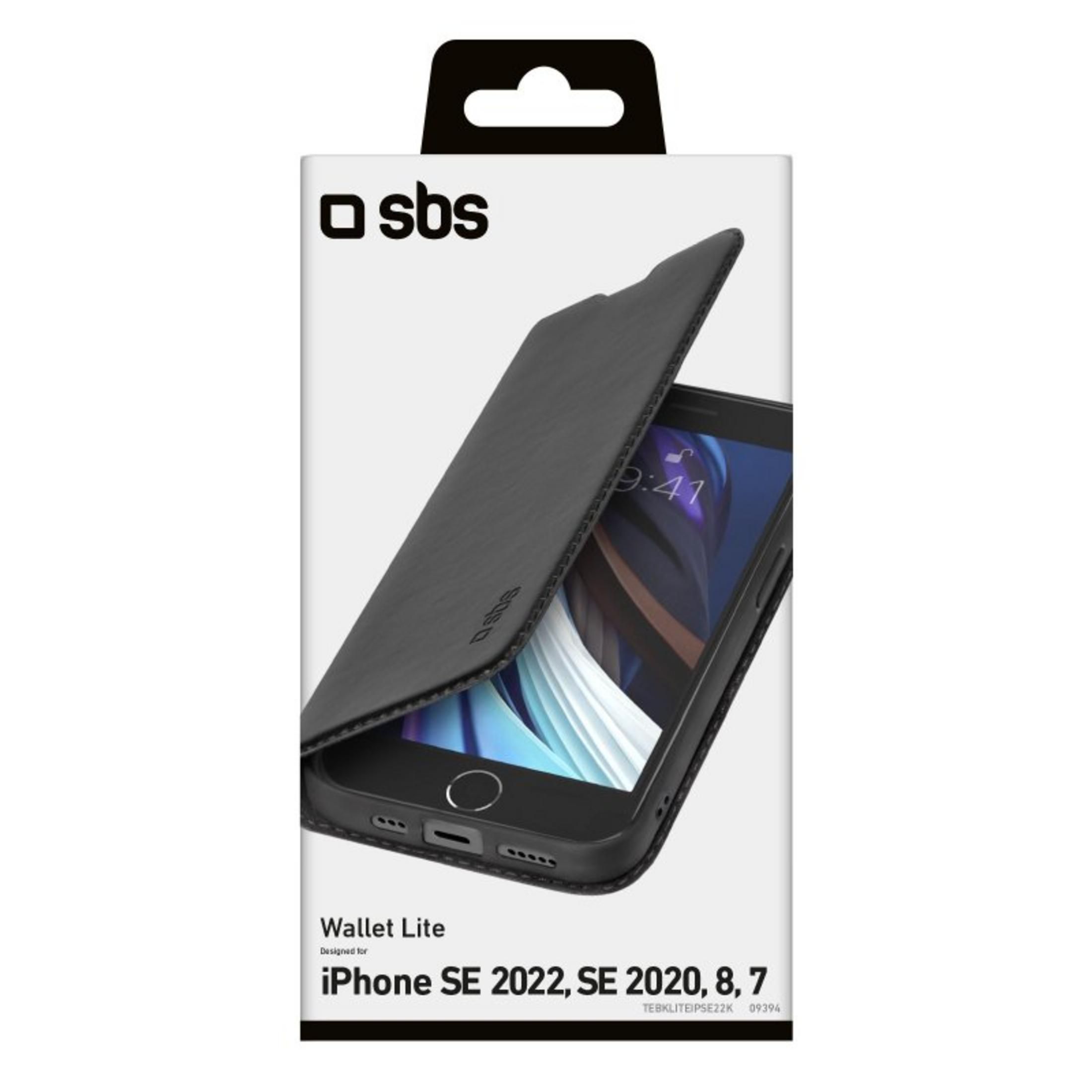 Schwarze iPhone-Hülle "Wallet Lite" für iPhone SE 2022/2020/8/7.