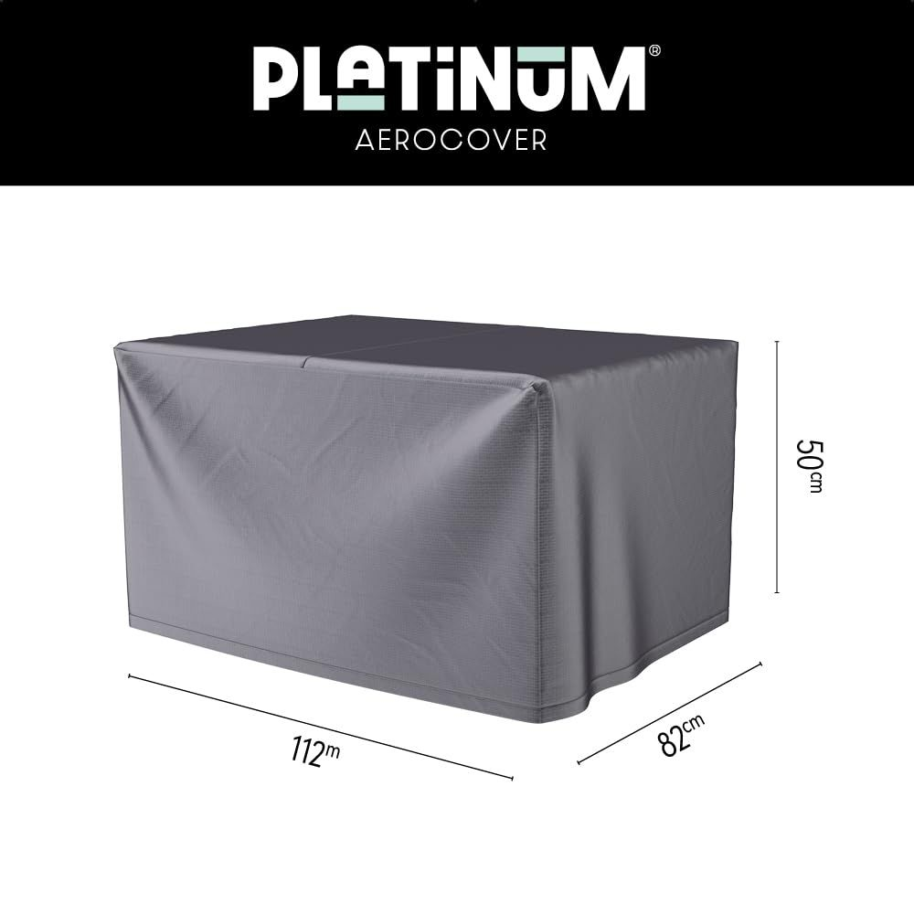 Graue Abdeckung für Tisch/Sofa: 112x82x50cm. Marke: Platinum Aerocovers.