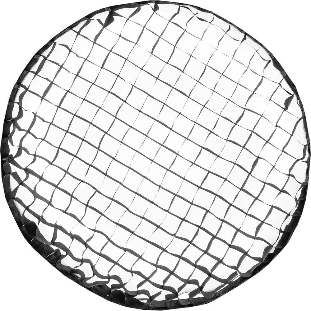 Un motif circulaire en grille noir et blanc en tissu.
