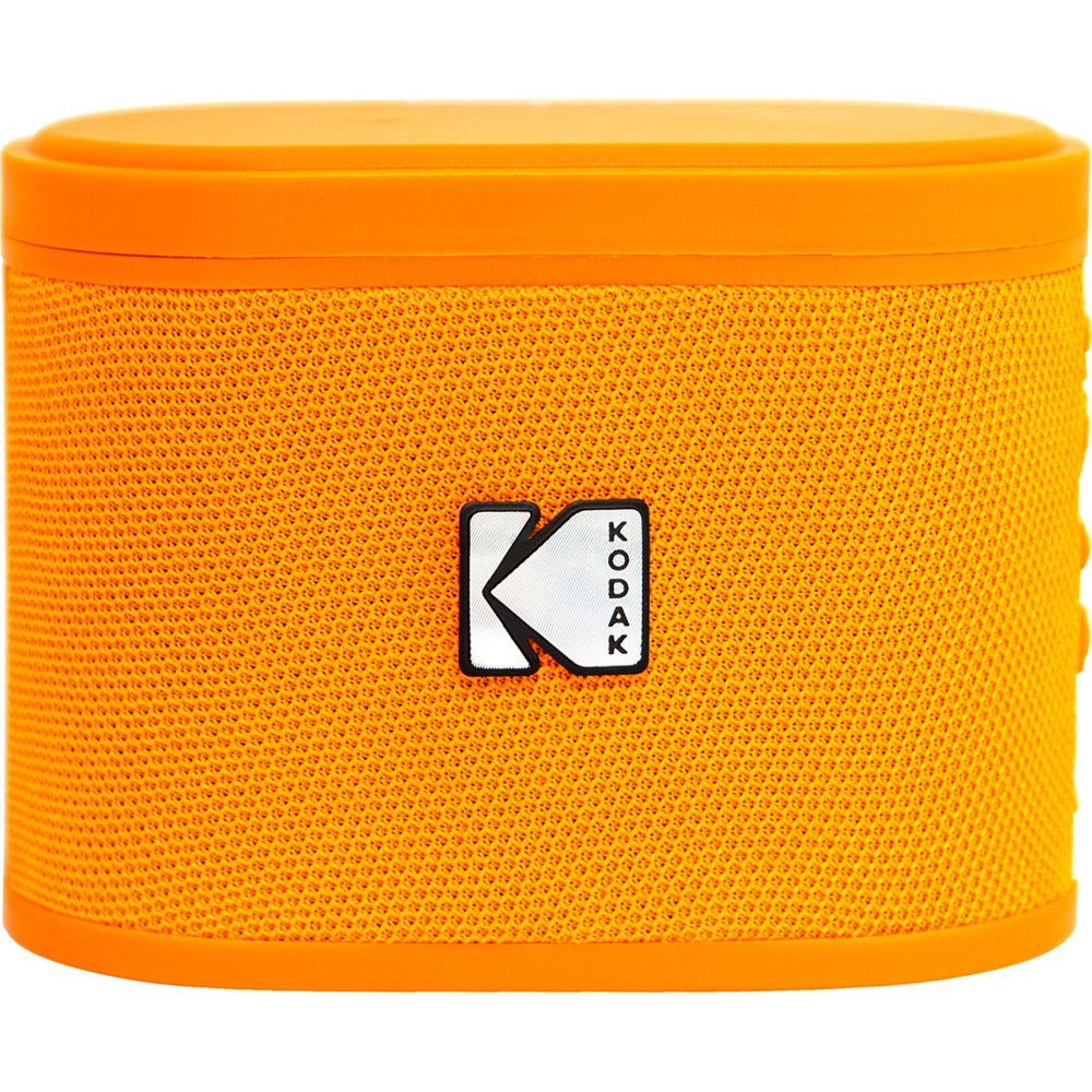 Altoparlante arancione con logo Kodak.