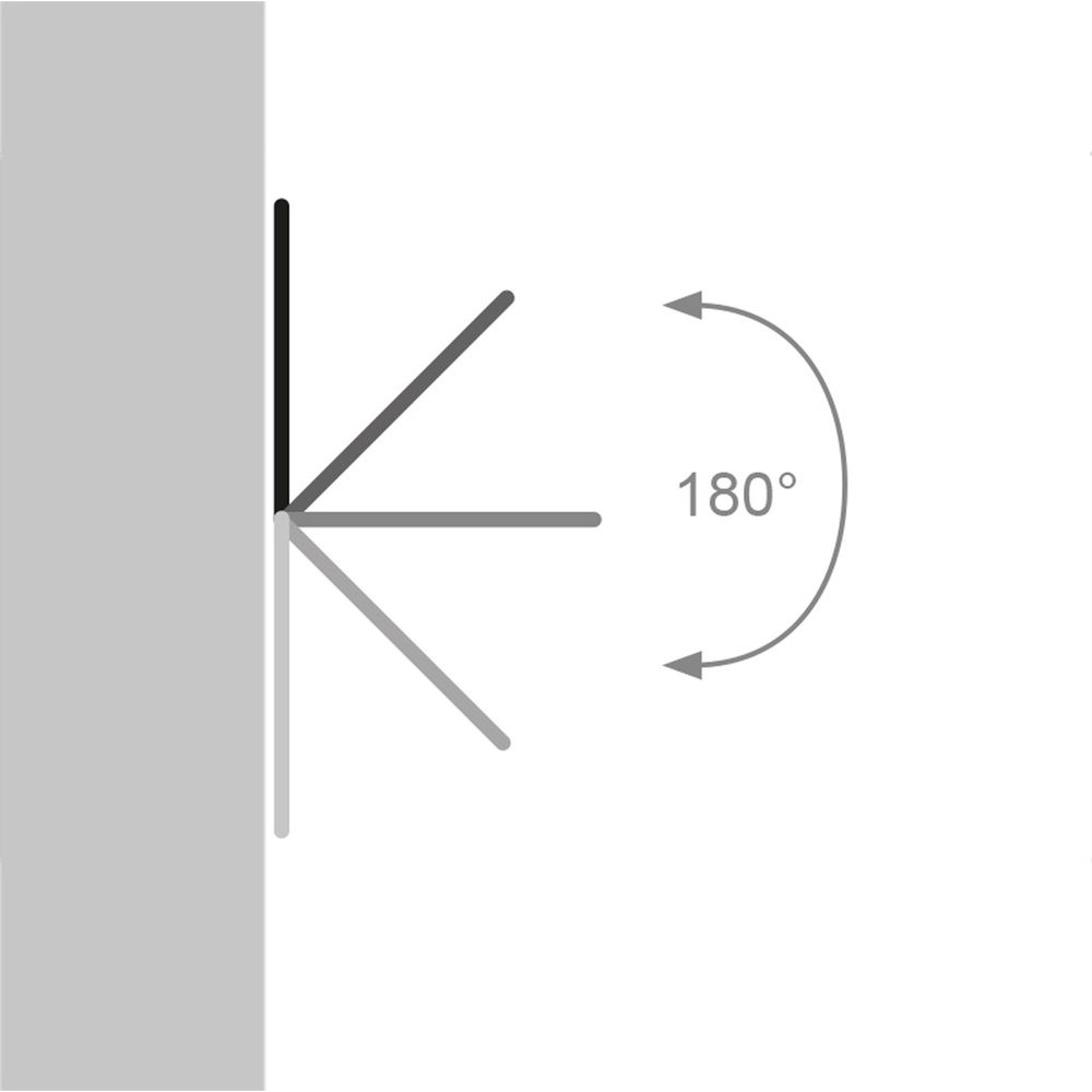 Des lignes indiquent une rotation de 180 degrés sur fond gris.